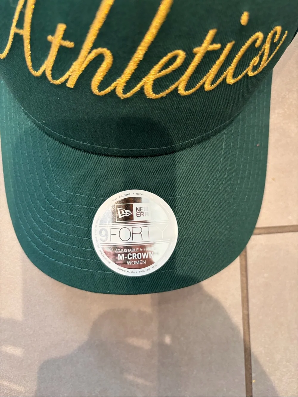Brand New Women’s Athletics Embroidered Green Baseball Cap